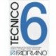 TECNICO 6 - BLOCCO COLLATO AD 1 LATO - RUVIDO - 220g. - 20 fogli